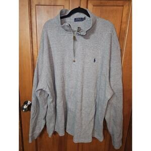 Polo Ralph Lauren 1/4 Zip Sweater - Gray - Mens 3XB